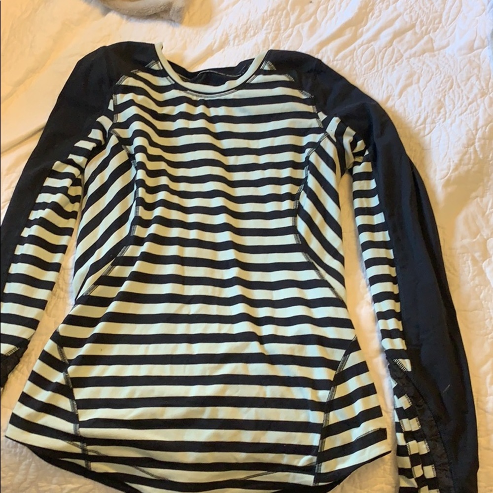 Long sleeve lululemon striped shirt